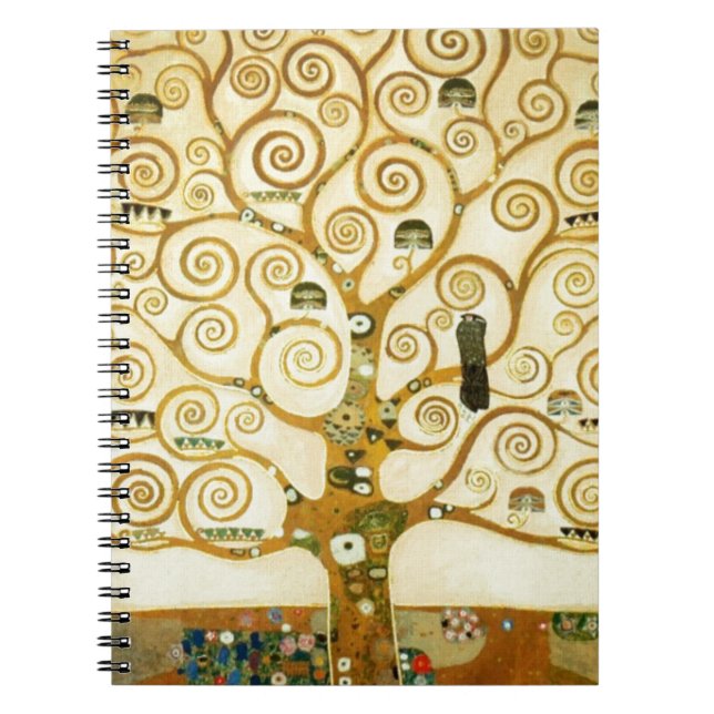 Cuaderno Gustav Klimt El Árbol De La Vida Viejo Art Nouveau (Frente)