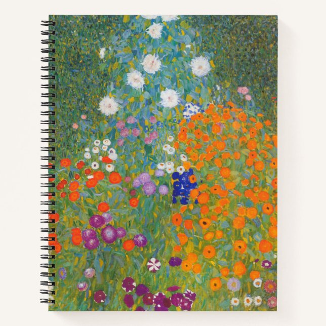 Cuaderno Gustav Klimt Flor Jardín Naturaleza (Anverso)