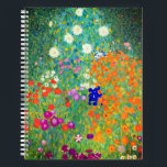 Cuaderno Gustav Klimt Flower Garden<br><div class="desc">Bloc de notas con el jardín de flores de pintura al óleo de Gustav Klimt (1906). Un bonito jardín de flores moradas,  rojas,  blancas,  azules y naranjas. Un gran regalo para los amantes del arte Art Nouveau y austriaco.</div>