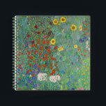 Cuaderno Gustav Klimt - Jardín de campo con girasoles<br><div class="desc">Jardín de campo con girasoles / Jardín de granja con girasoles - Gustav Klimt en 1905-1906</div>