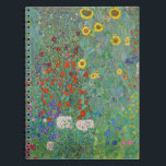Cuaderno Gustav Klimt - Jardín de campo con girasoles<br><div class="desc">Jardín de campo con girasoles / Jardín de granja con girasoles - Gustav Klimt en 1905-1906</div>