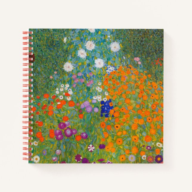 Cuaderno Gustav Klimt - Jardín de flores (Anverso)