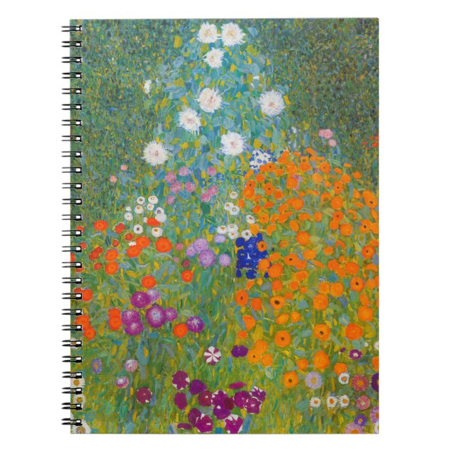 Cuaderno Gustav Klimt - Jardín de flores (Frente)