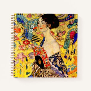 Cuaderno Gustav Klimt Lady con ventilador