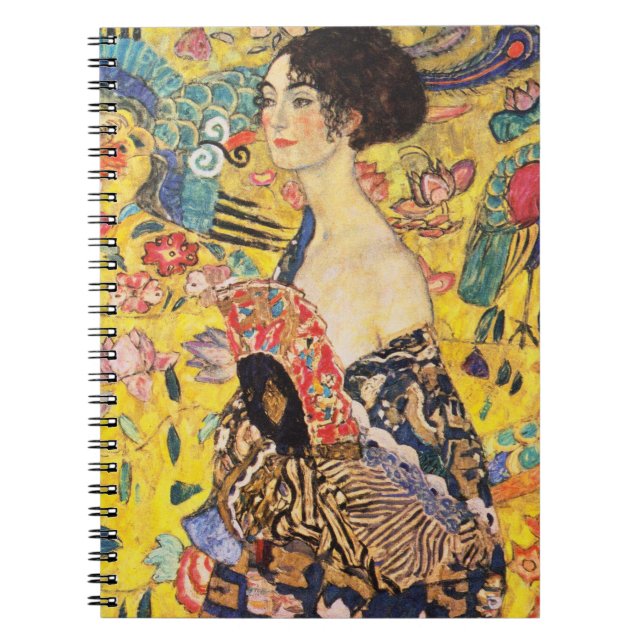 Cuaderno Gustav Klimt Lady Con Ventilador (Frente)