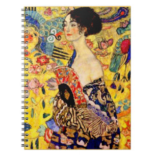 Cuaderno Gustav Klimt Lady con ventilador