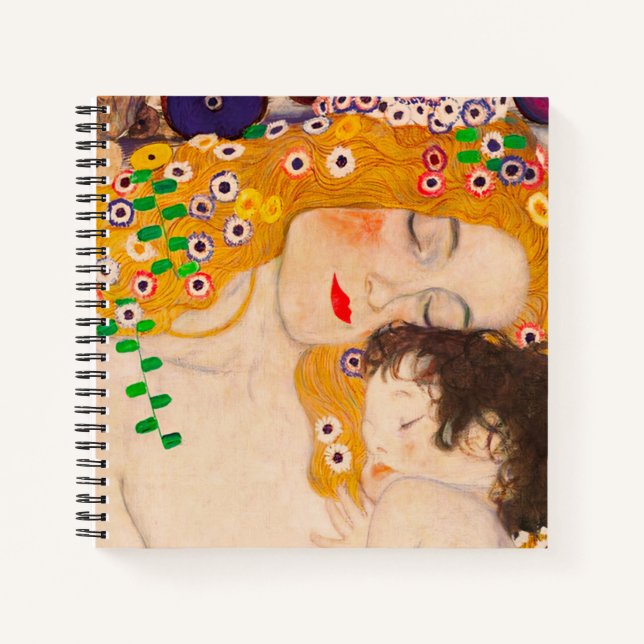 Cuaderno Gustav Klimt - Madre e hijo  (Anverso)