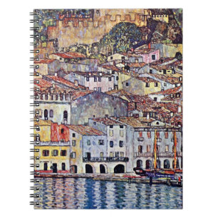 Cuaderno Gustav Klimt - Malcesine en el lago Garda Italia