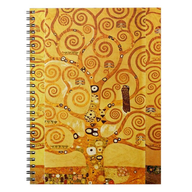 Cuaderno Gustav Klimt Nouveau, árbol de la vida (Frente)