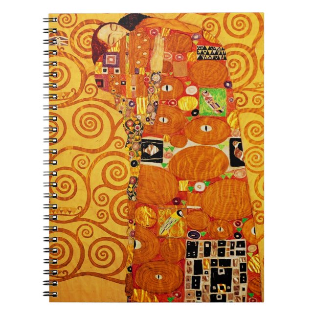 Cuaderno Gustav Klimt Nouveau, árbol de la vida (Frente)