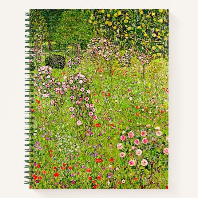 Cuaderno Gustav Klimt Orchard con Rosas (Anverso)