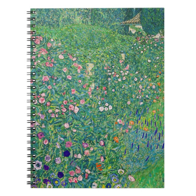 Cuaderno Gustav Klimt - Paisaje de los jardines italianos (Frente)