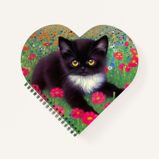Cuaderno Gustav Klimt Tuxedo Cat (Anverso)