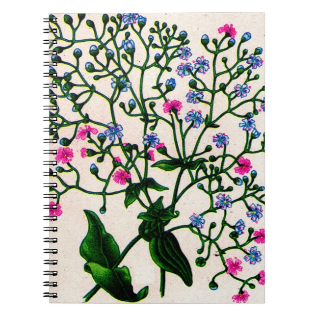 Cuaderno gypsophila del aliento del bebé (Frente)