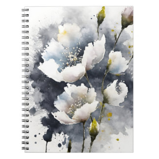 Cuaderno Gypsophila - Flores de acuarela