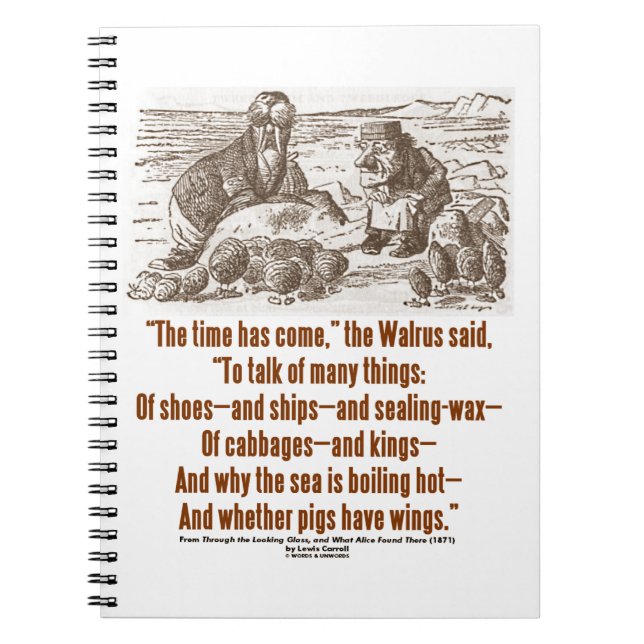 Cuaderno Ha Llegado El Tiempo Walrus Carpenter (Mirando Vid (Frente)