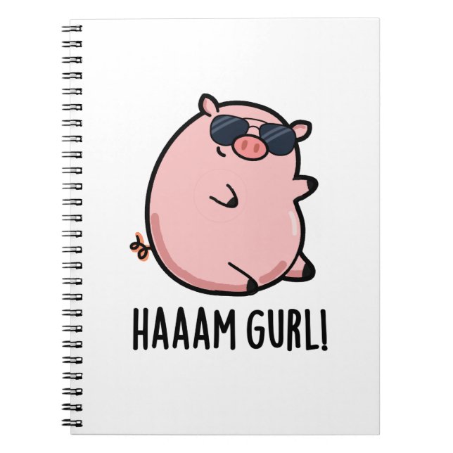Cuaderno Haaaam Gurl Funny Pig Pun (Frente)