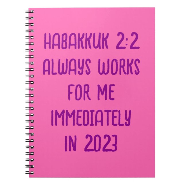 Cuaderno Hab. 2:2 Siempre Funciona Para Mí Inmediatamente E (Frente)