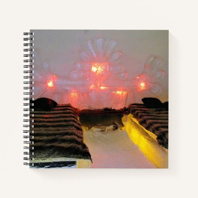 Cuaderno Habitación Eagle en Hotel de Glace, Quebec, Canadá (Anverso)
