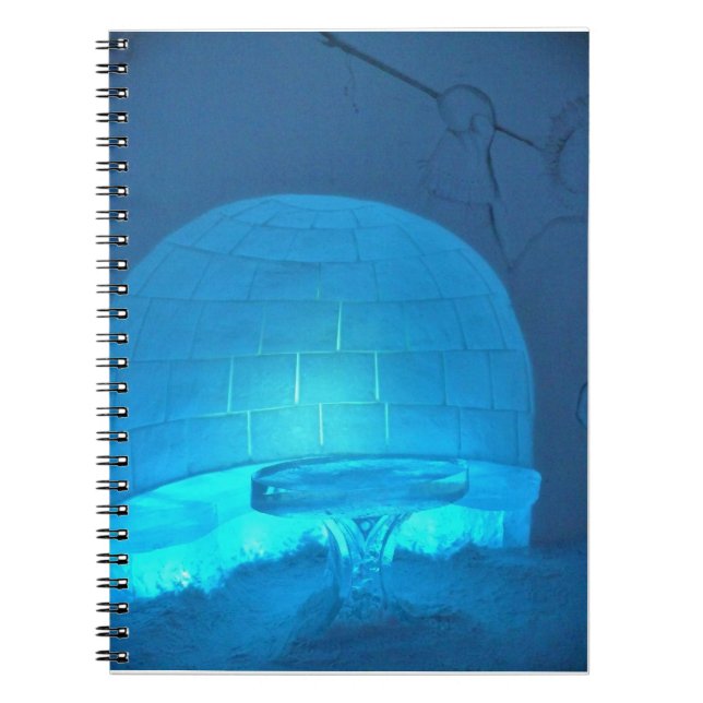 Cuaderno Habitación Igloo en Hotel de Glace, Quebec, Canadá (Frente)