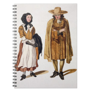 Cuaderno Hábitos de los Quakers, 1675 (grabado coloreado)