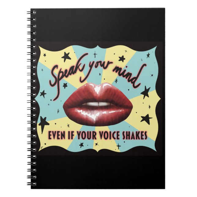 Cuaderno Habla tu mente, vota, activista (Frente)