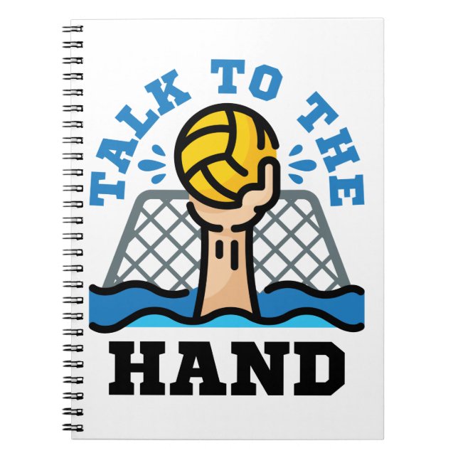 Cuaderno Hable con la mano divertida de Polo Goalie (Frente)