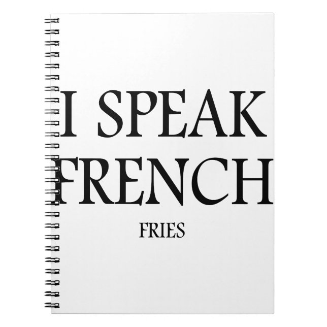 Cuaderno Hable las patatas fritas (Frente)