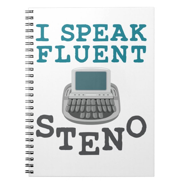 Cuaderno Hablo con fluidez Steno Reportero del Tribunal (Frente)
