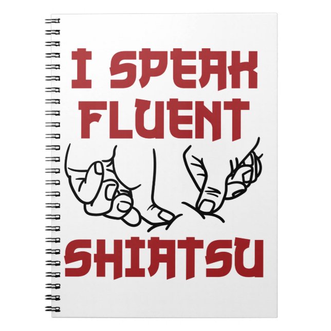 Cuaderno Hablo fluido Shiatsu Terapia de Masaje LMT (Frente)