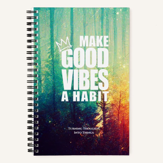 Cuaderno HACER DE LOS BUENOS VIBOS UN HÁBITO | Bloc de nota (Anverso)