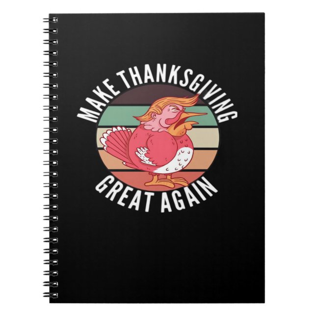Cuaderno Hacer grande el día de Acción de Gracias de nuevo  (Frente)