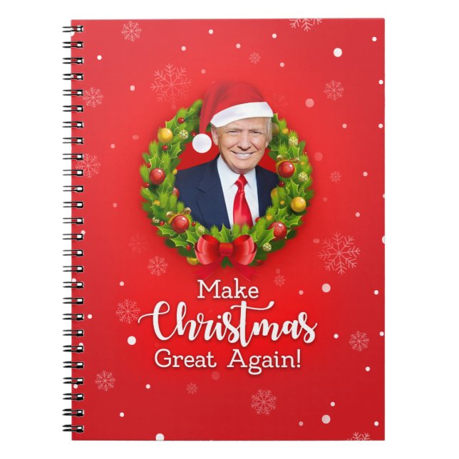 Cuaderno Hacer grandes a los Navidades de nuevo Trump regal (Frente)