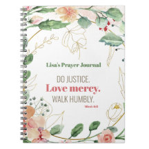 Hacer justicia Floral Micah 6:8 Oración personaliz