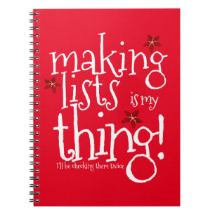 Cuaderno Hacer listas es lo mío, Santas traviesas o amables