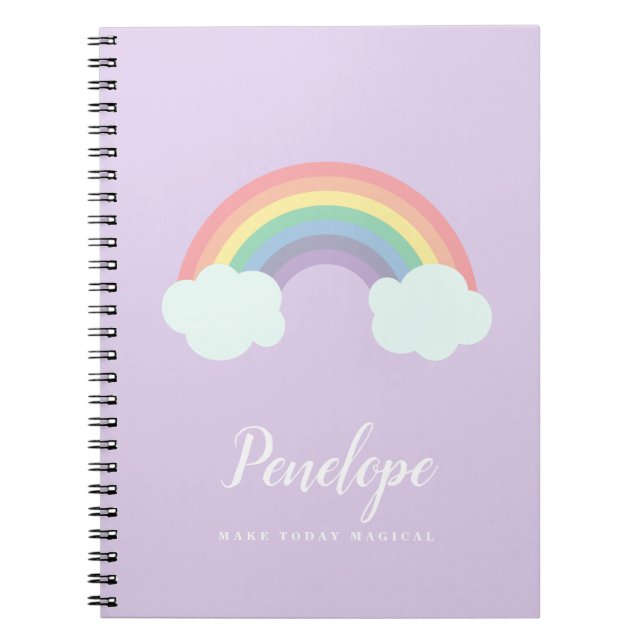 Cuaderno Hacer que el arcoiris mágico hoy sea personalizado (Frente)