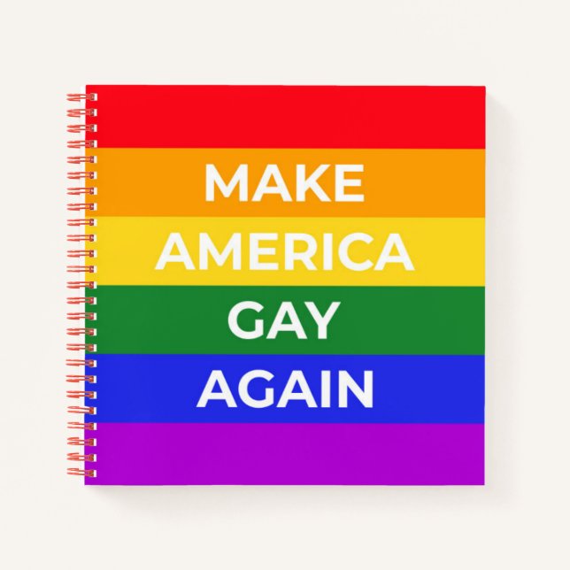 Cuaderno Hacer que Estados Unidos vuelva a ser gay (Anverso)