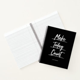 Cuaderno Hacer que hoy cuente Personalizado de presupuesto 