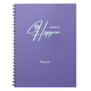 Cuaderno Hacer que ocurra el diseño de citas motivacionales