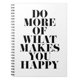 Cuaderno Hacer que sea feliz, una cita motivacional mínima
