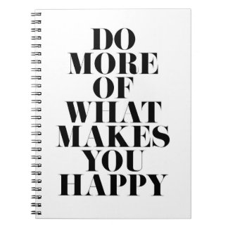 Cuaderno Hacer que sea feliz, una cita motivacional mínima