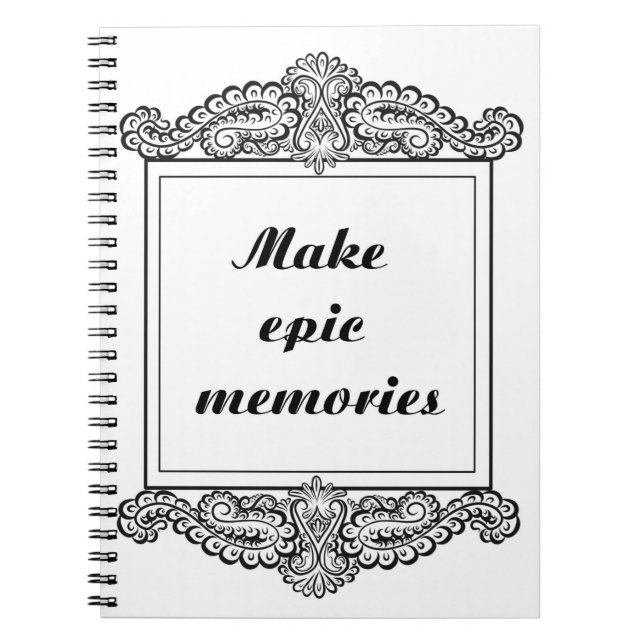 Cuaderno Hacer recuerdos épicos - Citas positivas (Frente)