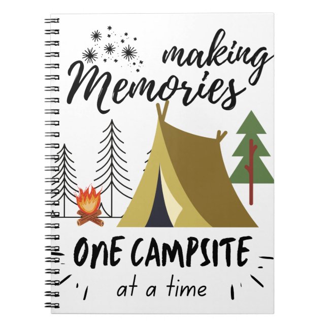 Cuaderno Hacer Recuerdos Un Campamento A La Vez Caminando (Frente)