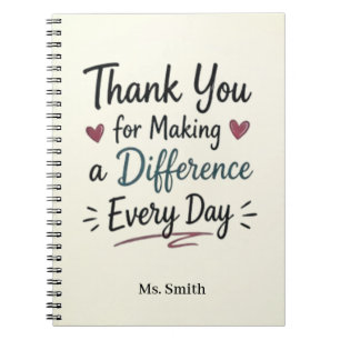 Cuaderno Haciendo una diferencia cada día Personalizado