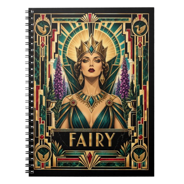 Cuaderno Hada, Art Deco Mítica (Frente)