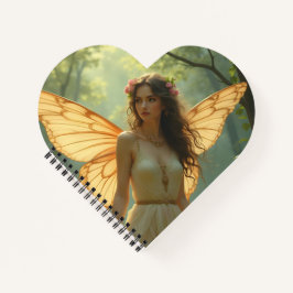 Cuaderno Hada con vestido blanco en el bosque