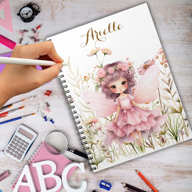 Cuaderno hada de fantasía flor silvestre pastel (Subido por el creador)