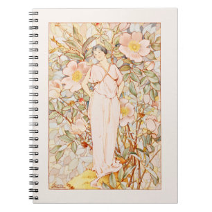 Cuaderno Hada de flores antiguas de Nouveau