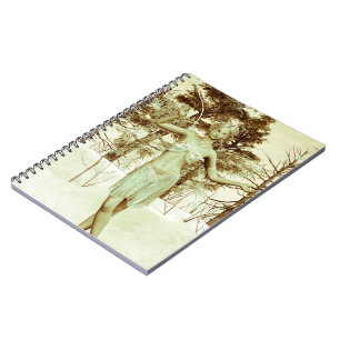 Cuaderno Hada de Invierno en Arte de Fantasía de Bosque Nev