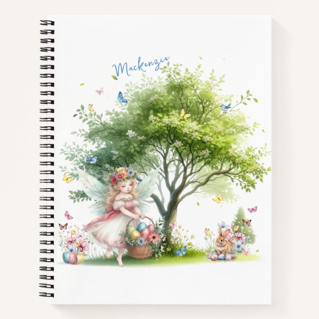 Cuaderno Hada de Pascua de primavera en acuarela (Anverso)